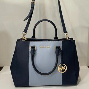 Michael Kors Two-toned Blue Shoulder Bag